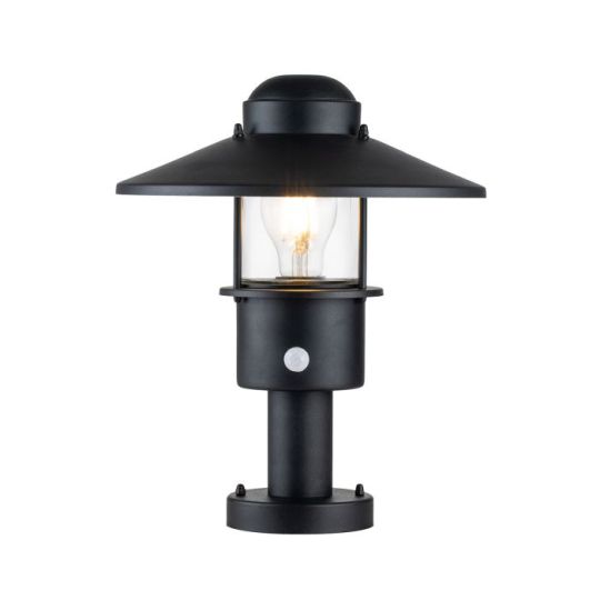 Elstead Lighting Klampenborg 1 Light Pedestal With Pir - Black