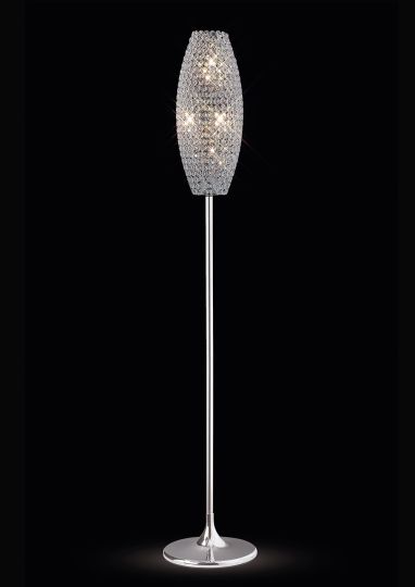 Diyas Lighting - Kos Floor Lamp 4 Light Polished Chrome/Crystal - IL30412