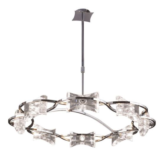 Mantra Kromo Telescopic 8 Light G9 Round Polished Chrome