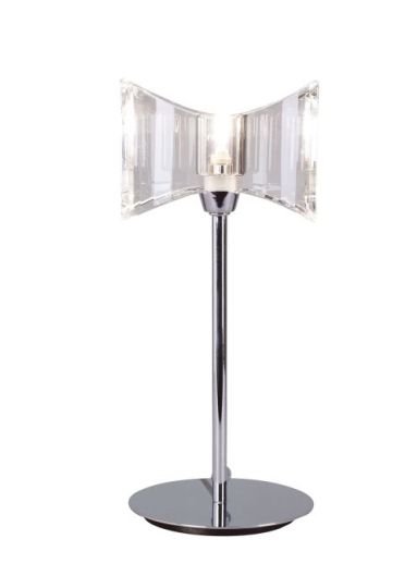 Mantra Kromo Table Lamp 1 Light G9 Sraight Frame Polished Chrome