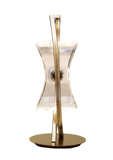 Mantra Kromo Table Lamp 1 Light G9 Looped Frame Antique Brass