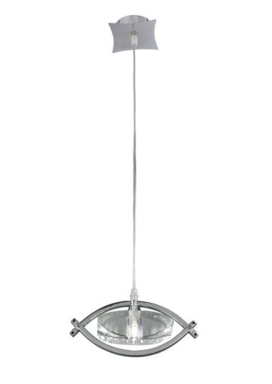 Mantra Kromo Pendant 1 Light G9 Polished Chrome