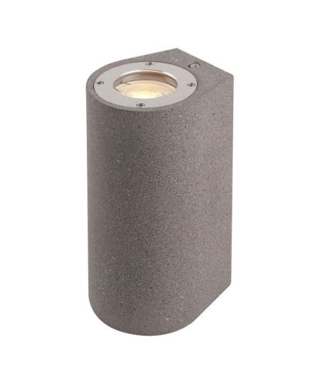 Mantra Levi Round Wall Lamp 2 x GU10 (Max 12W) IP65 Grey Concrete 2yrs Warranty