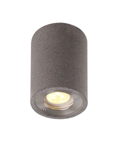 Mantra Levi Round Spotlight 1 x GU10 (Max 12W) IP65 Grey Concrete 2yrs Warranty