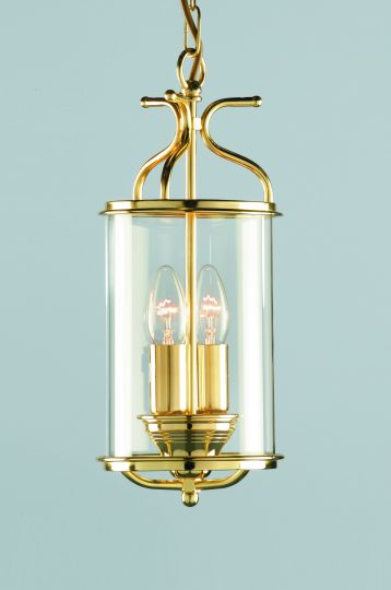 Impex Lighting - BLOWN GLASS LANTERN - BRASS