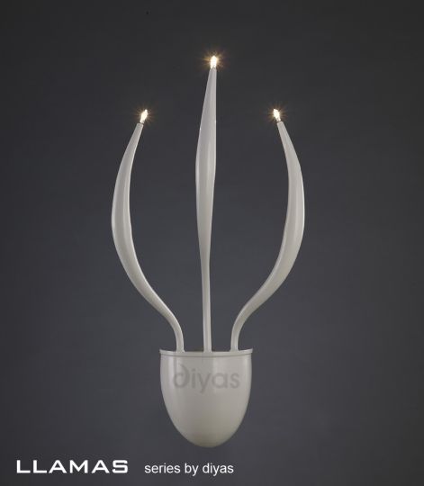Diyas Lighting IL30153 - Llamas Wall Lamp 3 Light White
