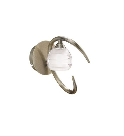 Mantra Loop Wall Lamp Switched 1 Light G9 ECO Antique Brass