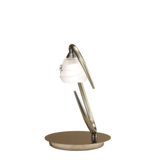Mantra Loop Table Lamp 1 Light G9 ECO Antique Brass