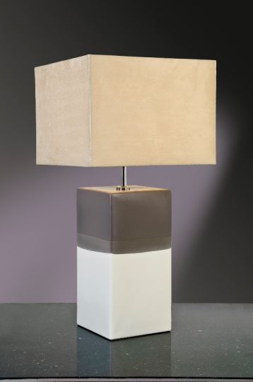 Luis Collection LUI/ALBA CREAM Alba Cream/Grey Table Lamp