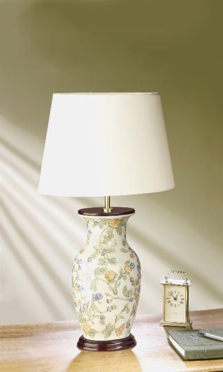 Luis Collection LUI/FORGET-ME Forget-Me-Not Blue Flowers Table Lamp