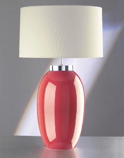 Luis Collection LUI/VICTOR LG RD Victor Large Red Table Lamp