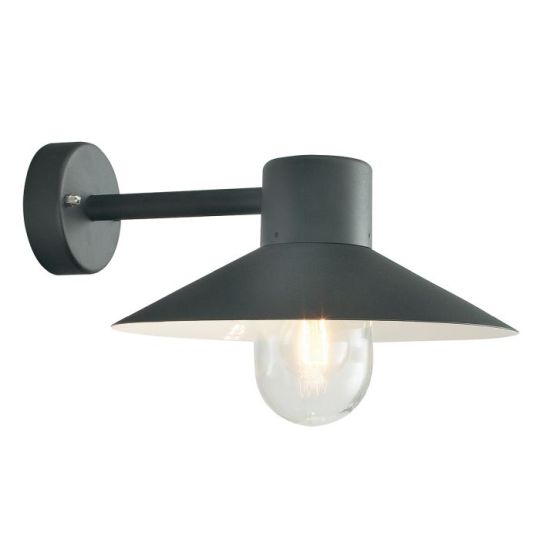 Norlys Lund 1 Light Wall Lantern - Black