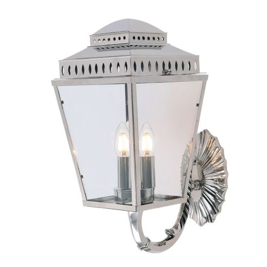 Elstead Lighting Mansion House 3 Light Wall Lantern - Polished Nickel
