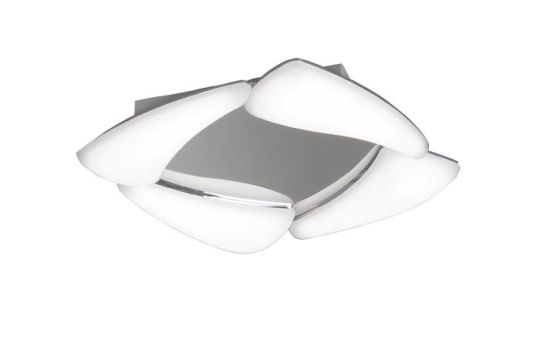 Mantra Mistral Flush Ceiling 24W LED 3000K 2160lm Polished Chrome/Frosted Acrylic 3yrs Warranty