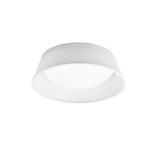 Mantra Nordica Flush Ceiling 2 Light E27 Max 20W 32cm White Acrylic With Ivory White Shade 2yrs Warranty
