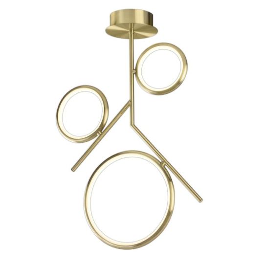 Mantra Olimpia Ceiling 36W LED 3000K 2700lm IP20 Satin Gold 3yrs Warranty