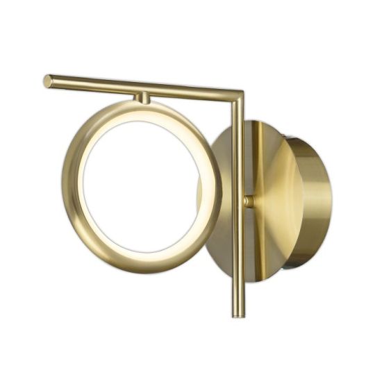 Mantra Olimpia Wall Lamp 8W LED 3000K 600lm IP20 Satin Gold 3yrs Warranty