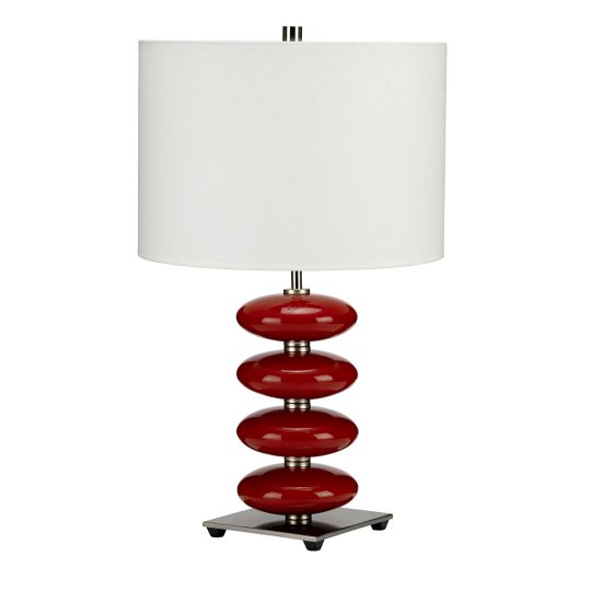 Elstead Lighting Onyx 1 Light Table Lamp - Red ONYX-TL-RED