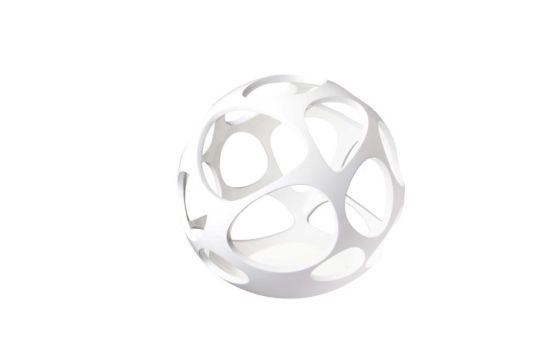 Mantra Organica Table Lamp 3 Light E27 Gloss White/Polished Chrome