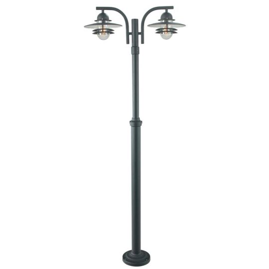 Norlys Oslo 2 Light Lamp Post - Black
