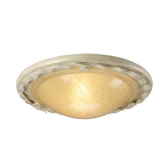 Elstead Lighting Olivia 1 Light Flush - Ivory/Gold