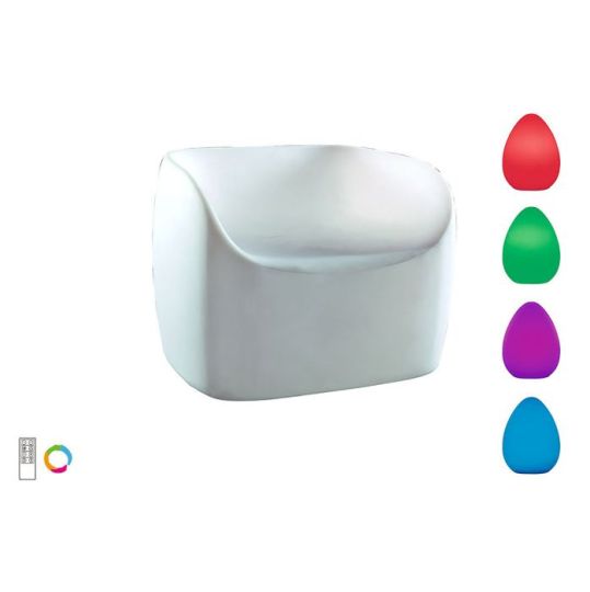 Mantra Pao Small Sofa Rechargeable LED RGB Outdoor IP65 Opal White Item Weight: 16.3kg