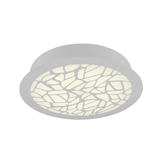 Mantra Petaca Flush 60cm Round 47W LED 3000K 2850lm Matt White / Acrylic 3yrs Warranty