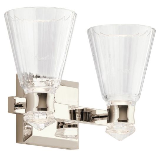Kichler Kayva Led 2 Arm Dual-Lit Wall Light 