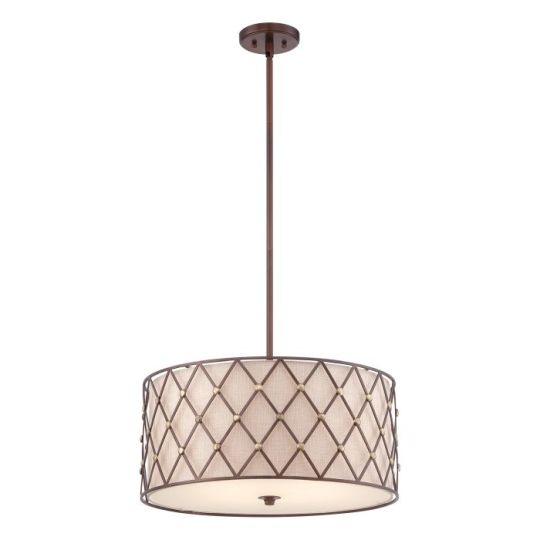 Quoizel Brown Lattice 4 Light Large Pendant