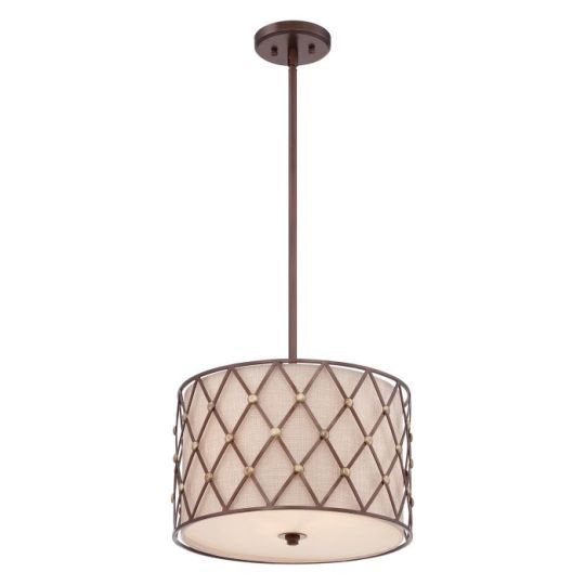 Quoizel Brown Lattice 3 Light Medium Pendant