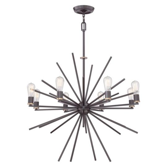 Quoizel Uptown Carnegie 8 Light Chandelier - Western Bronze