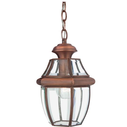 Quoizel Newbury 1 Light Medium Chain Lantern - Aged Copper