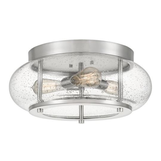 Quoizel Trilogy 3 Light Flush Mount - Brushed Nickel