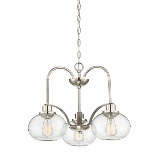 Quoizel Trilogy 3 Light Chandelier - Brushed Nickel