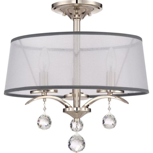 Quoizel Whitney 3 Light Semi Flush/Pendant 