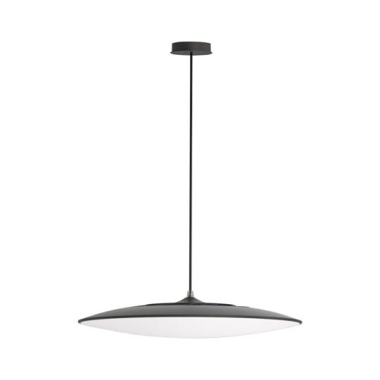 Mantra Slim LED Pendant 46cm Round 50W LED 4000K 4300lm Black 3yrs Warranty