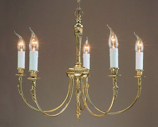 Impex Lighting - Richmond 5lt Polished Brass