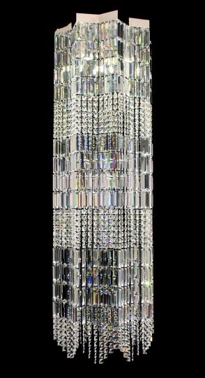 Impex ST005049-STAR-CH Crystal Art  Series Decorative 4 Light Chrome Ceiling Light