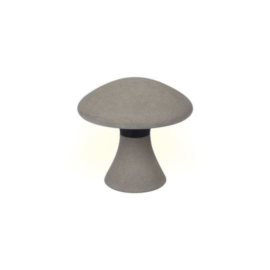 Mantra Taos Small Mushroom Bollard 6.5W LED 3000K 490lm IP65 Dark Grey Cement 3yrs Warranty