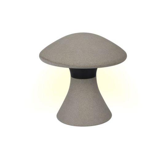 Mantra Taos Large Mushroom Bollard 12W LED 3000K 905lm IP65 Dark Grey Cement 3yrs Warranty