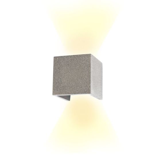 Mantra Taos Wall Lamp 12W LED 3000K 1100lm IP65 Dark Grey Cement 3yrs Warranty