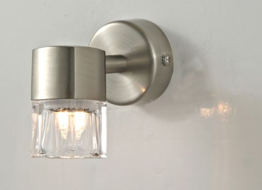 Diyas IL20080  Ticino Wall Lamp 1 Light Satin Chrome