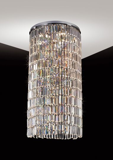 Diyas IL30076 Torre Pendant *** Plate Only *** 6 Light Polished Chrome/Crystal To Order