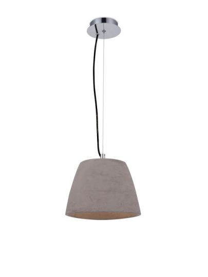 Mantra Triangle Pendant Small 1 Light E27 Cement/Polished Chrome