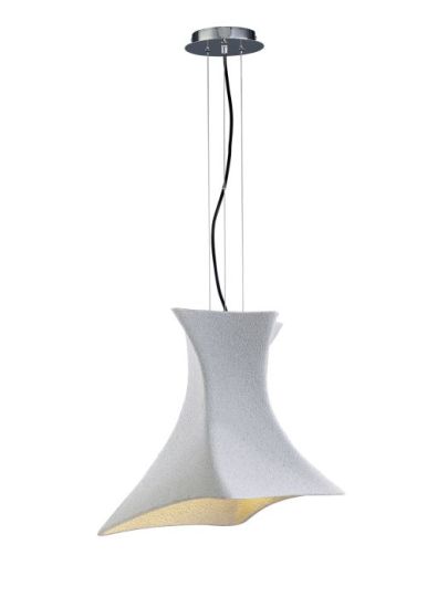 Mantra Twist Pendant 1 Light E27 Cement Effect/Polished Chrome