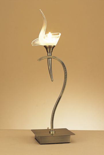 Mantra M0329AB Viena Table Lamp 1 Light G9 Antique Brass