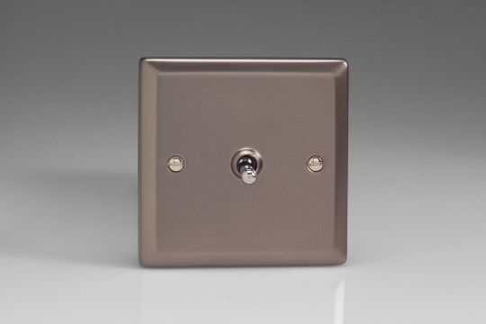 VARILIGHT Lighting - 1 GANG (SINGLE), 1 OR 2 WAY 10 AMP CLASSIC TOGGLE SWITCH PEWTER - XRT1