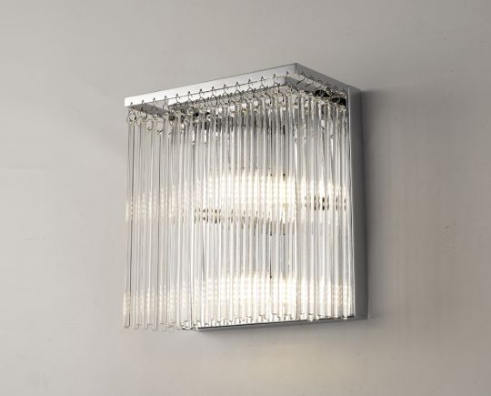 Diyas IL30011/G9 Zanthe Wall Lamp 3 Light Polished Chrome/Clear Glass