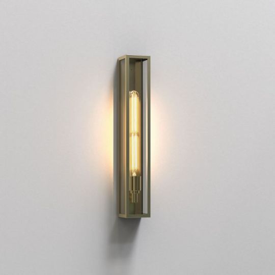 Astro Harvard 500 Outdoor Wall Light in Natural Brass