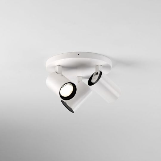 Astro Aqua Triple Round Bathroom Spotlight in Matt White
